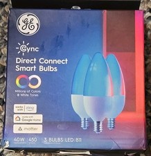 GE Cync Smart LED Light Bulbs Color Changing Decorative Light Bulbs Indoor E12