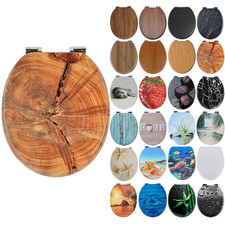 SAINOS WC Sitz Holz Klodeckel Universelle MDF...