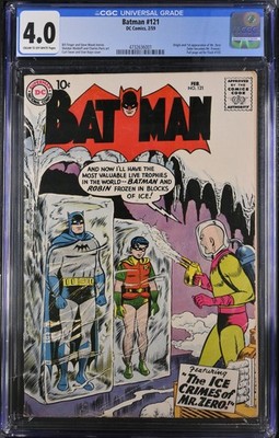 Batman #121 - DC Comics 1959 CGC 4.0 Origin and 1st appearance of Mr. Zero (late