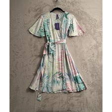 Seraphine MATERNITY Beach Cover-Up Wrap DRESS Size 2 Tropical Resortwear Coastal