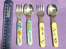 Vintage 1992 Barney Lion King The Lyons Group Toddler Silverware Fork Spoon