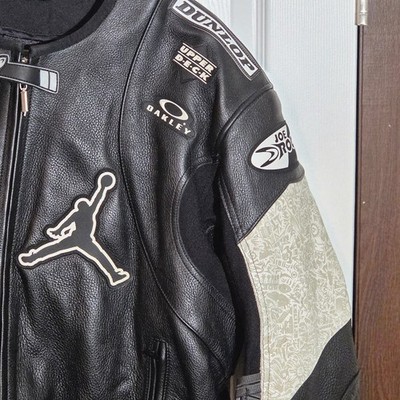 Jacket Motorcycle RARE Joe Rocket Jordan Motorsports Black Leather