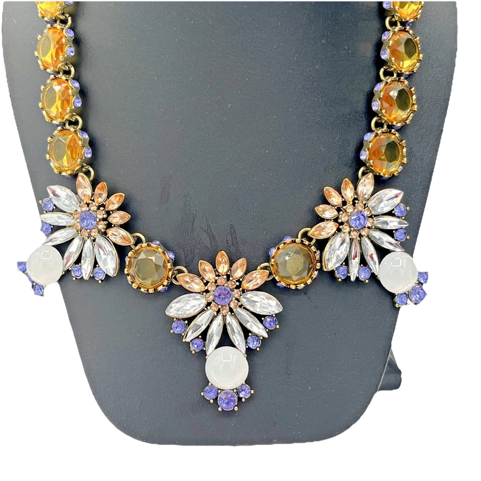 Signed Cara Couture Multicolor Statement Necklace… - image 5