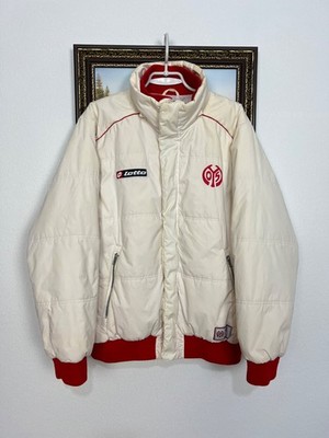 Vintage 2000's Lotto FSV Mainz 05 Football Padded Jacket Soccer Bomber Mens Sz L
