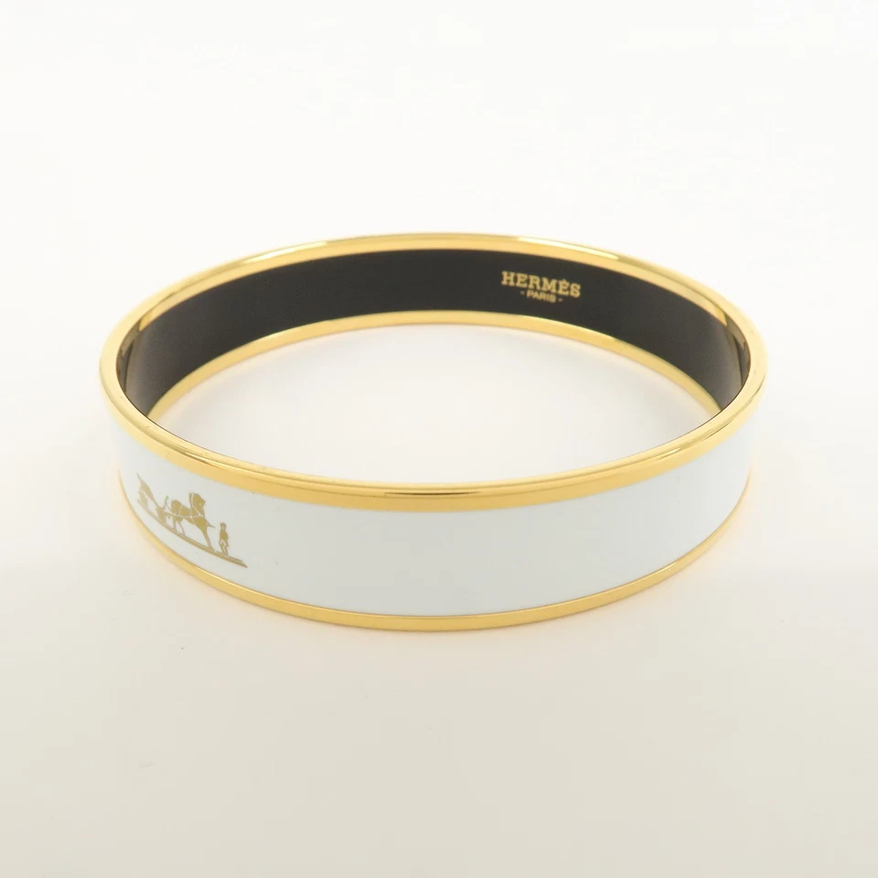 Brazalete Brazalete HERMES Email PM Blanco Auténtico Usado Envío Gratis Foto 3 de 4