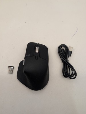 Logitech MX Master 3 Wireless Mouse with dongle and cable - Black Tested