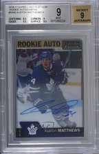 2016-17 O-Pee-Chee Platinum Rookie Auston Matthews #R-AM BGS 9 MINT Auto 0cb