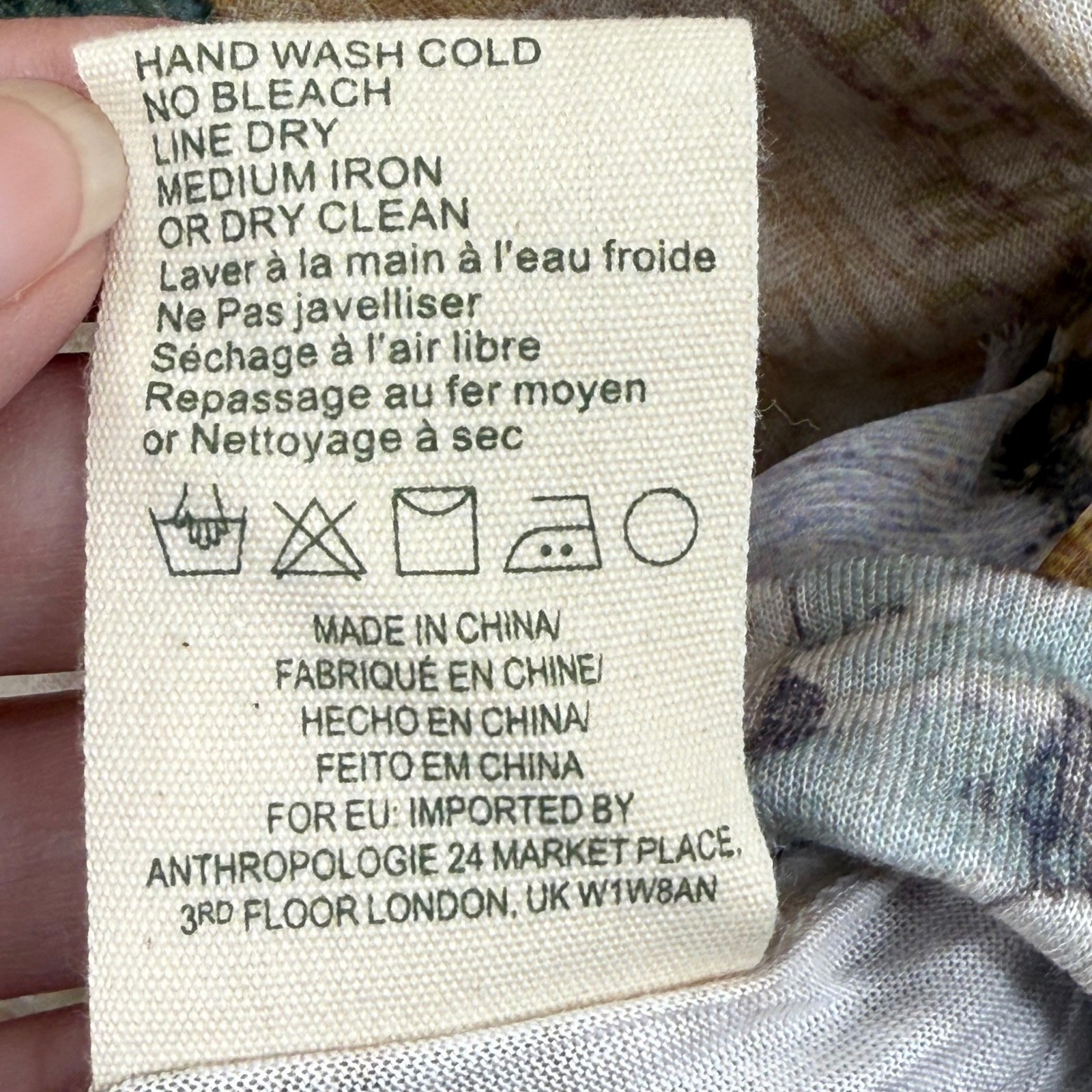 TINY Anthropologie Patchwork Print Ruffle Trim Lo… - image 5