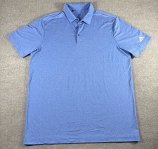 Adidas Golf Polo Shirt Mens Large Light Blue Stretch Lightweight Comfort Golfer