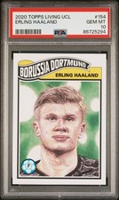 2020 TOPPS LIVING CHAMPIONS LEAGUE #154 ERLING HAALAND PSA 10