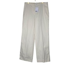 NWT H M Linen Blend Trousers Pants Womens Size 4 Straight Career Minimalist