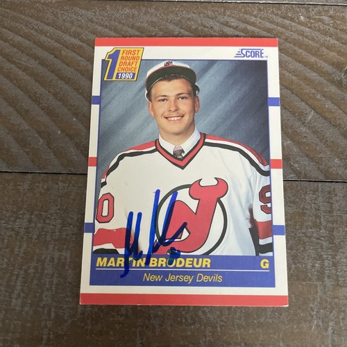 Martin Brodeur AUTOGRAPHED 1990-91 Score Rookie Card #439 New Jersey Devils HOF