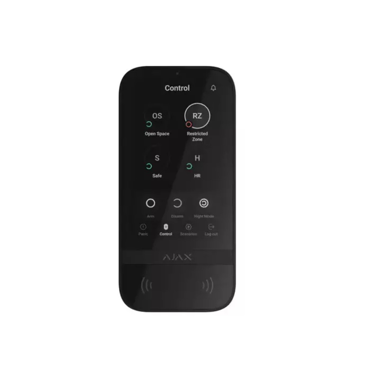 Clavier tactile Ajax KeyPad TouchScreen 5" noir pour maison connectée