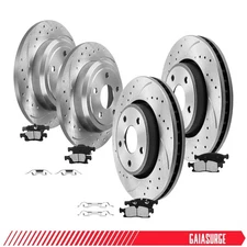330mm Front Rear Disc Rotors + Brake Pads Fit For Jeep Grand Cherokee 2017-2020