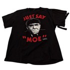 T-shirt Vintage 1990 Three Stooges - Motif 'Moe Knows Skiing Just Say Moe', Marque Changes, Taille XL, Occasion Très Bon État