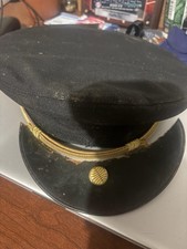 Vintage PAN AM Pilot Hat With Button Included Brim Fell Off But All Original