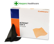 Acticoat Flex 3 Silver Coated Antimicrobial Dressings 10cm x 10cm x12 dressings