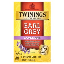 Flavored Black Tea, Earl Grey, Lavender, 20 Tea Bags, 1.41 oz 40 g