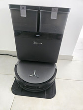 Ecovacs Staubsaugerroboter kabellos mit Ladestation, Schwarz