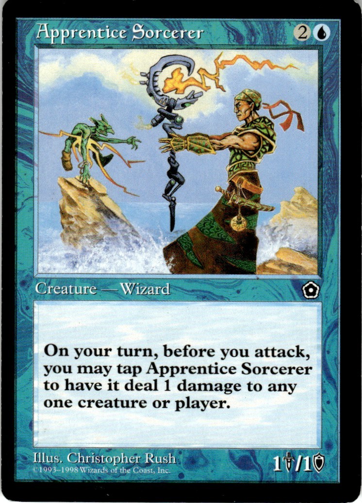 1998 Portal Second Age Magic The Gathering Apprentice Sorcerer LP