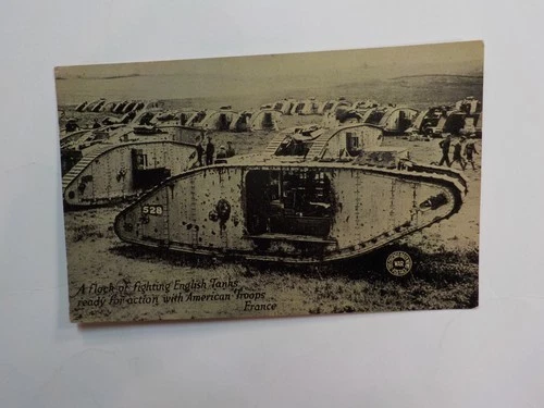 WW1 Postcard English Tanks Many Post Card World War One WW I VTG Military WWI