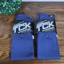 2-TCK Champion Navy Blue Baseball/Softball/Soccer Socks Compression/proDri Sz Lg