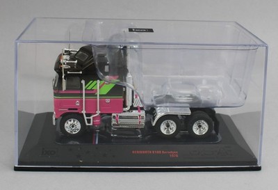 1:64 IXO Models *BLACK & PINK* 1976 Kenworth K100 Aerodyne COE