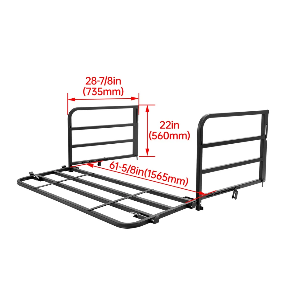 Extensor de caja de camioneta con puerta trasera plegable para Ford F150 Super Duty GMC Sierra Foto 2 de 4