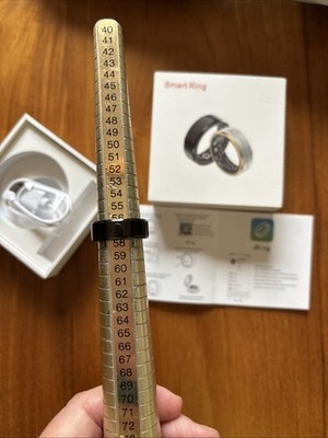 Smart Ring Fitness Tracker Schlafmonitor Blutsauerstoff Schwarz 18,2 mm IP68