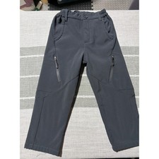 Kids Outdoor Adventure Pants Grey fleece lined pants Zip Pockets Size M