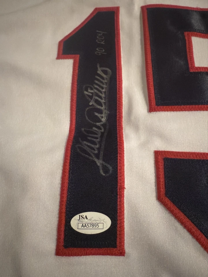 Sandy Alomar Jr. Jersey blanco personalizado con certificación JSA Foto 4 de 4