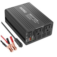 600W Inverter 12V to 110V, DC to AC Car Power Inverter for Vehicles with Black