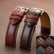 Genuine Leather Watch Strap Vintage Cowhide - Quick Release, Classic Style