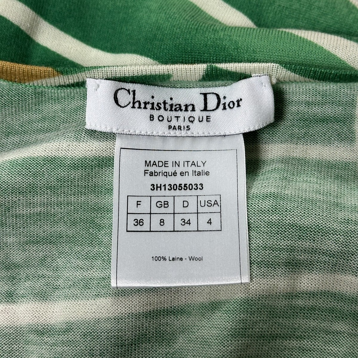 CHRISTIAN DIOR Fall Winter 2003 Koi Floral Print V-neck