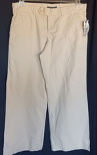 Ralph Lauren Beige Wide Leg Cotton Chinos Pants Size 10 NWT