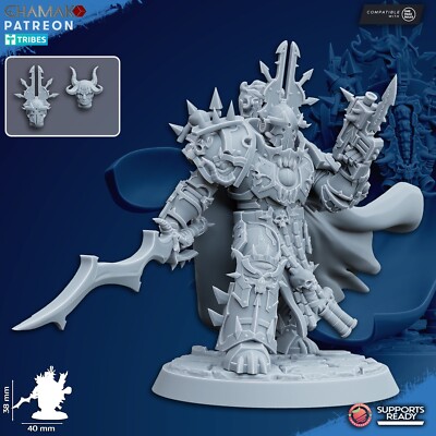 1x Traitor Heretic Sorcerer #1 für Chaos Power  CSM  Black Tabletop Sci-Fi