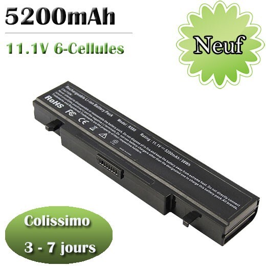 Batterie de rechange Samsung R522 R580 - Cellules haute densité 5200mAh durables