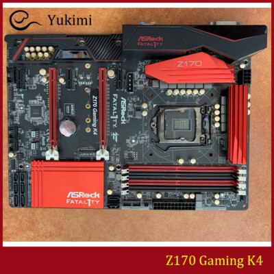 FOR ASROCK Z170 Gaming K4 DDR4*4 AMD 64GB DVI D-Sub ATX Motherboard Test OK