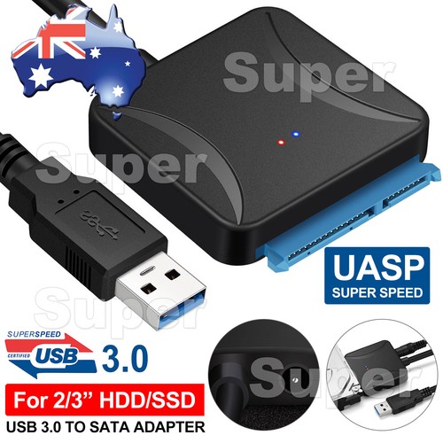 USB 3.0 to 2.5"/3.5" SATA Hard Drive Adapter Cable/UASP to USB3.0 Converter AU eBay