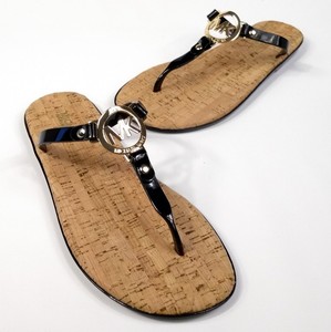 michael kors brown flip flops
