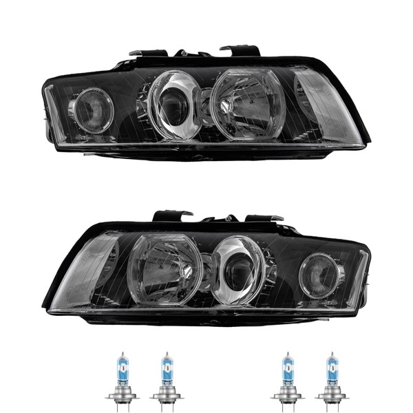 Scheinwerfer Set Rechts & Links H7/H7 FüR Audi A4 8E2 B6 8E5 Inkl. Osram Lampen-image