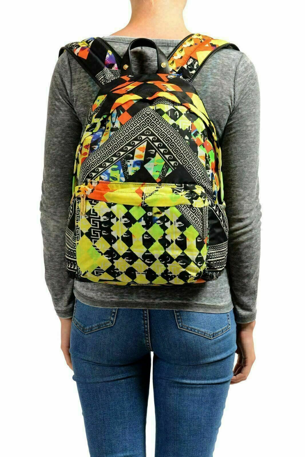Versace Versus   Trimmed Multi-Color Patterned Unisex Backpack image 10