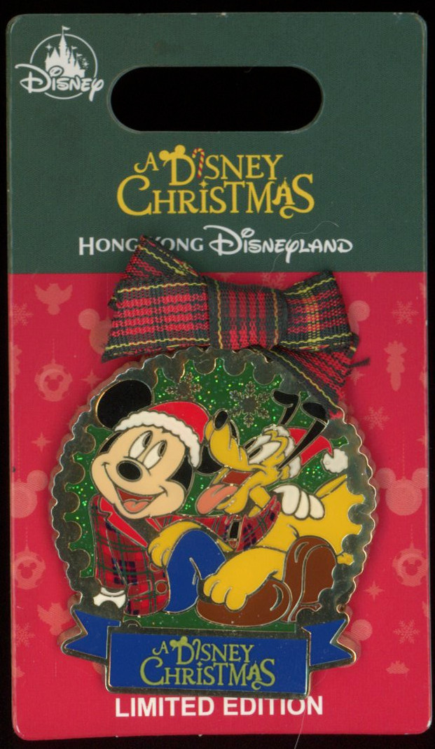 2018 Rare HKDL Hong Kong Christmas Mickey Pluto LE 500 Disney Pin