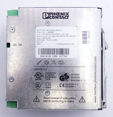 Phoenix Contact QUINT-PS-100-240AC/24DC/5 2938581 Rev: 03 Netzteil -used-