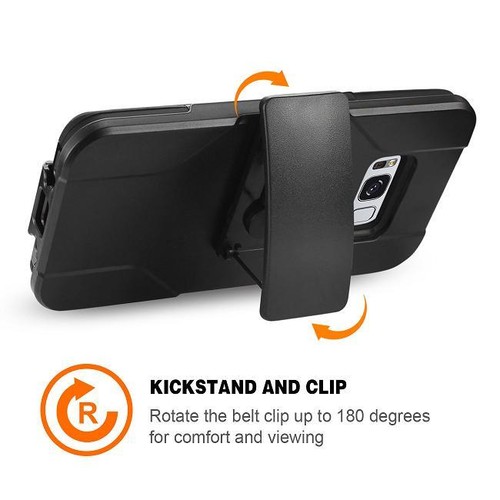 Reiko 3-In-1 Hybrid Heavy Duty Holster Combo Case For Samsung Galaxy Cell Phones - Picture 2 of 20