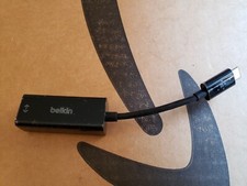 Used Belkin USB-C to Gigabit Ethernet Adapter, Model : F2CU040