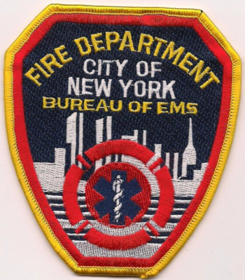 New York City Bureau of E.M.S. (4'' x 4.5'' size) fire patch