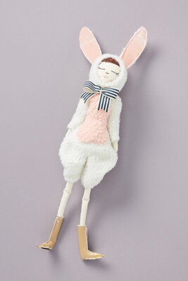 Anthropologie Cat In The Shoe Doll Rabbit Costume Girl Bunny Stuffed Animal NEW
