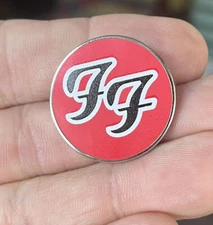 Foo Fighters enamel pin Logo 90s Retro Alternative Rock MTV guitar Music Drums