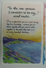 Blue Mountain Arts Greeting Card "Soul Mate" (BM88)
